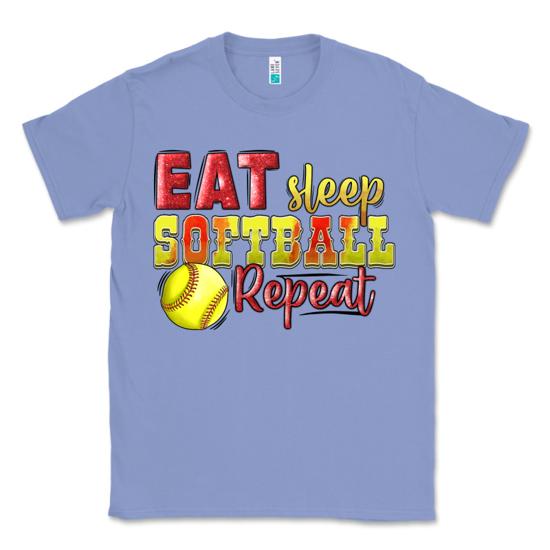 Eat Sleep Softball Repeat Classic Tee by LillyAllenDesigns | Teevron