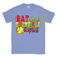 Colony Blue Eat Sleep Softball Repeat Classic Tee - LillyAllenDesigns