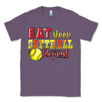 Lavender Eat Sleep Softball Repeat Classic Tee - LillyAllenDesigns