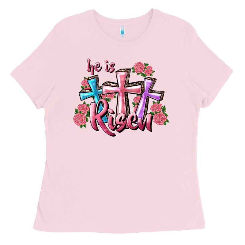 He Is Risen Cross Ladies Tee by RanaPortraitStore | Teevron