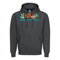 Smoke peace love teach Zipper Hoodie - NancyCooperArtShop