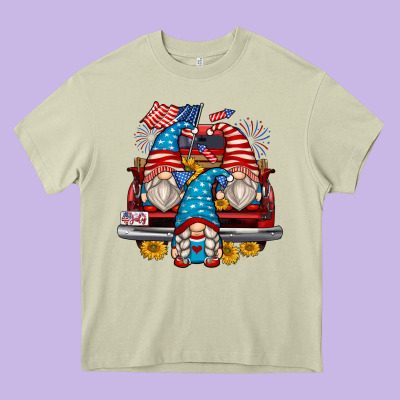 4th Of July Gnomes Farm Truck Heavy Core Tee Designed By Zillion Design Studio