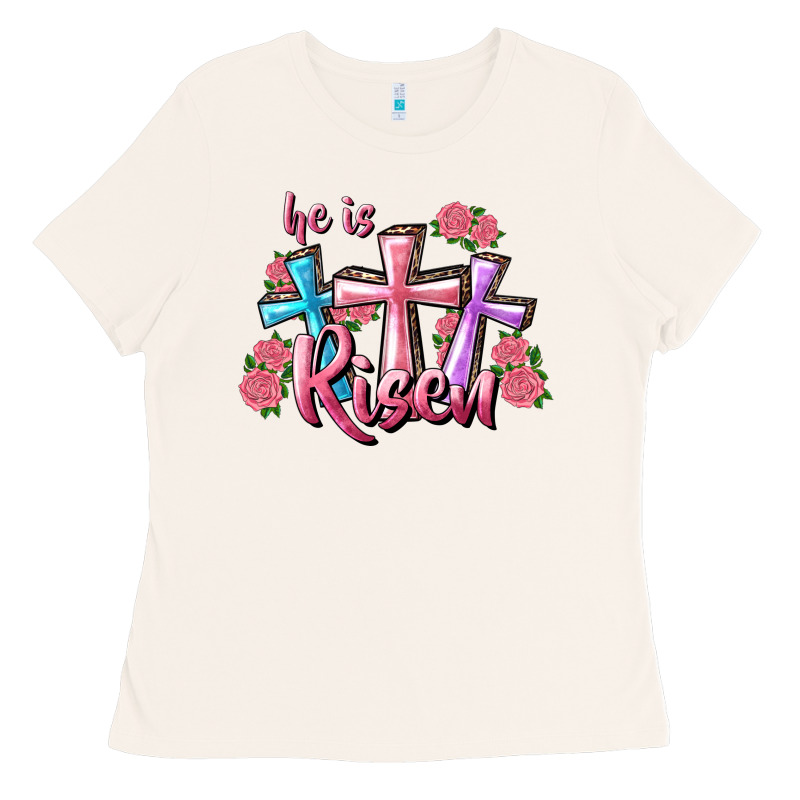 He Is Risen Cross Ladies Tee by RanaPortraitStore | Teevron