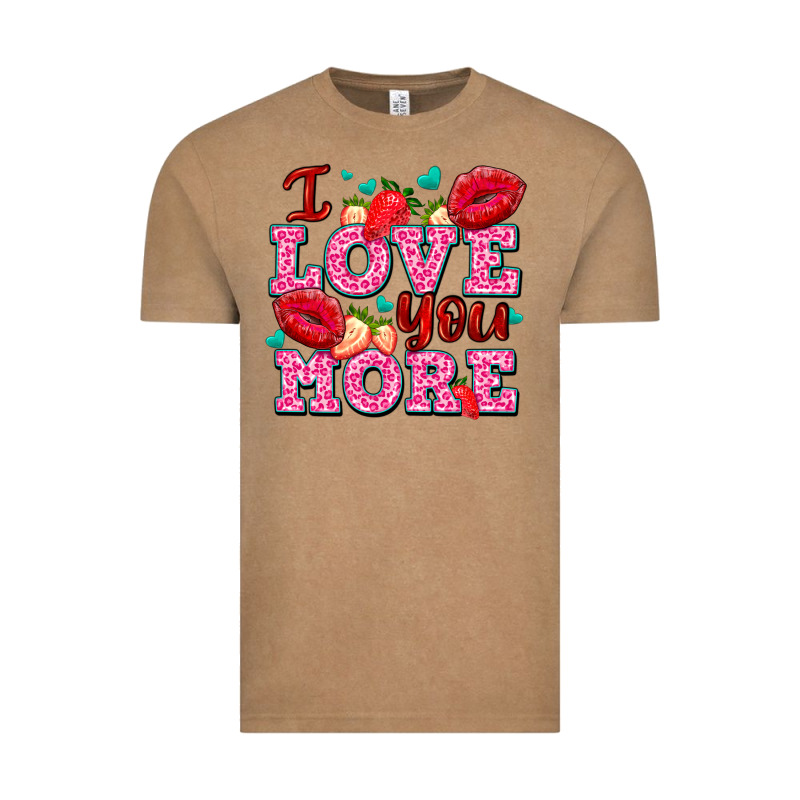 I Love You More With Lips And Strawberry Vintage Tee by AdoDesignShop | Teevron
