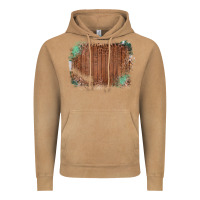 Vintage Camel Wood Glitter Leopard Pattern Frame Vintage Hoodie - Bettercallsaul