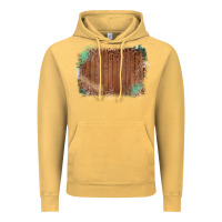 Vintage Mustard Wood Glitter Leopard Pattern Frame Vintage Hoodie - Bettercallsaul