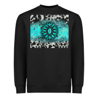 Black gemstone cowhide Heavyweight Sweatshirt - AdoDesignShop