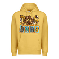 Antique Gold Dog Nana with Paw Premium Hoodie - texasbilliewilder