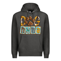Charcoal Heather Dog Nana with Paw Premium Hoodie - texasbilliewilder