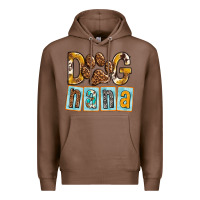 Chestnut Dog Nana with Paw Premium Hoodie - texasbilliewilder