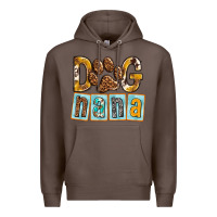 Coffee Dog Nana with Paw Premium Hoodie - texasbilliewilder