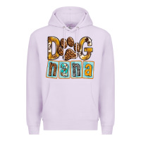 Lilac Dog Nana with Paw Premium Hoodie - texasbilliewilder