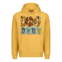 Mustard Dog Nana with Paw Premium Hoodie - texasbilliewilder