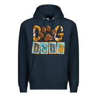 Navy Dog Nana with Paw Premium Hoodie - texasbilliewilder