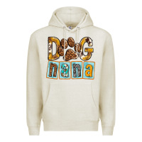 Oatmeal Heather Dog Nana with Paw Premium Hoodie - texasbilliewilder