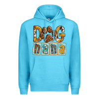 Ocean Blue Dog Nana with Paw Premium Hoodie - texasbilliewilder