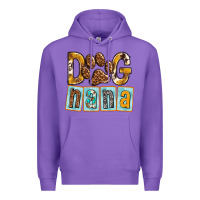 Purple Dog Nana with Paw Premium Hoodie - texasbilliewilder