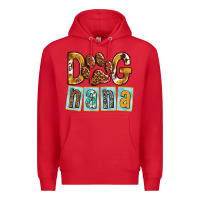 Red Dog Nana with Paw Premium Hoodie - texasbilliewilder
