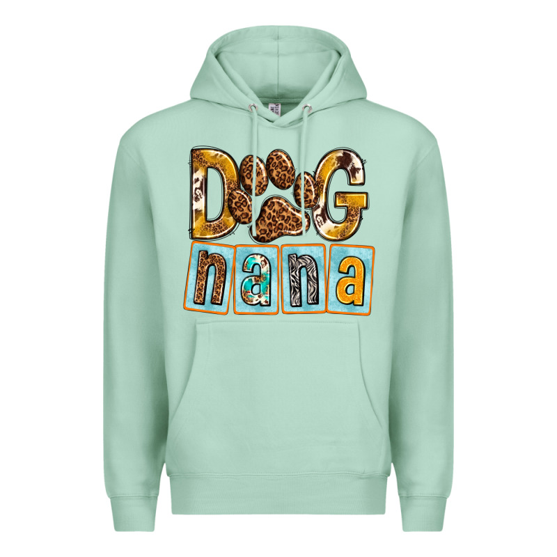 Dog Nana With Paw Premium Hoodie by texasbilliewilder | Teevron