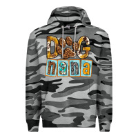 Slate Camo Dog Nana with Paw Premium Hoodie - texasbilliewilder