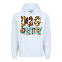 White Dog Nana with Paw Premium Hoodie - texasbilliewilder