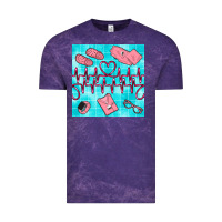 Cloud Purple nurse heart beat seamless pattern Vintage Tee - BundleAndBundleShop