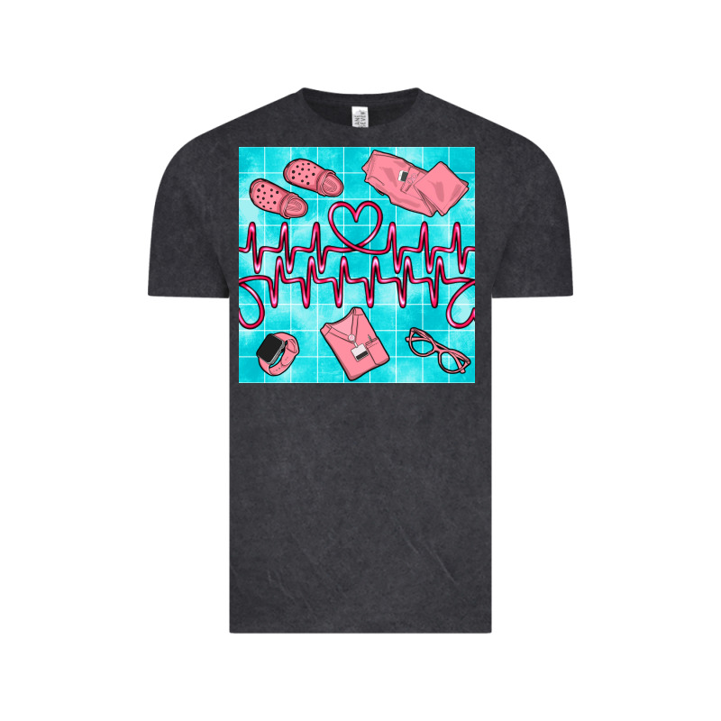 Nurse Heart Beat Seamless Pattern Vintage Tee by BundleAndBundleShop | Teevron