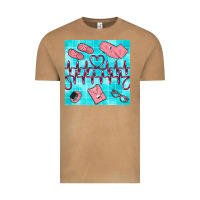 Vintage Camel nurse heart beat seamless pattern Vintage Tee - BundleAndBundleShop