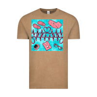 Vintage Coffee nurse heart beat seamless pattern Vintage Tee - BundleAndBundleShop