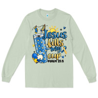 Matcha down syndrome jesus fills my cup Long Sleeve Tee - MaliasSmallBusiness