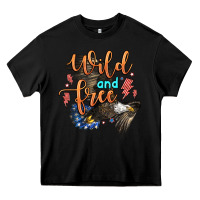 Black wild and free Heavy Core Tee - Zillion Design Studio