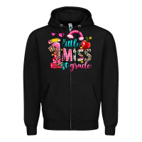 Black little miss first grade Zipper Hoodie - NancyCooperArtShop