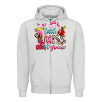 Dove Grey little miss first grade Zipper Hoodie - NancyCooperArtShop