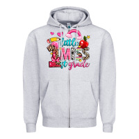 Heather Grey little miss first grade Zipper Hoodie - NancyCooperArtShop