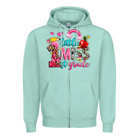 Seafoam little miss first grade Zipper Hoodie - NancyCooperArtShop