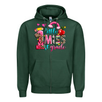 Sports Green little miss first grade Zipper Hoodie - NancyCooperArtShop