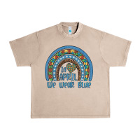 French Oak in april we wear blue autism awareness leopard rainbow Urban Heavy Tee - Artiststas