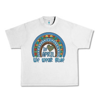 Lunar Rock in april we wear blue autism awareness leopard rainbow Urban Heavy Tee - Artiststas