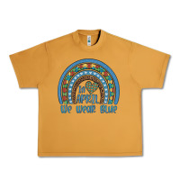 Peanut Butter in april we wear blue autism awareness leopard rainbow Urban Heavy Tee - Artiststas