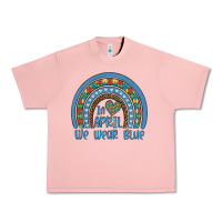 Salmon in april we wear blue autism awareness leopard rainbow Urban Heavy Tee - Artiststas