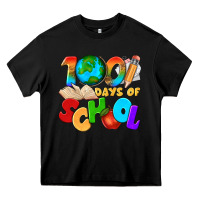 Black 100 days of school Heavy Core Tee - texasbilliewilder