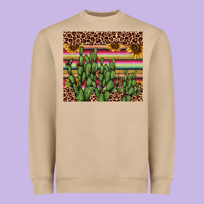Cactus Serape Heavyweight Sweatshirt Designed By Adodesignshop