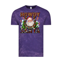 Cloud Purple howdy santa Vintage Tee - AdoDesignShop