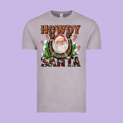 Howdy Santa Vintage Tee Designed By Adodesignshop