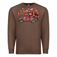 Chestnut love truck with roses and leopard Premium Sweatshirt - RanaPortraitStore