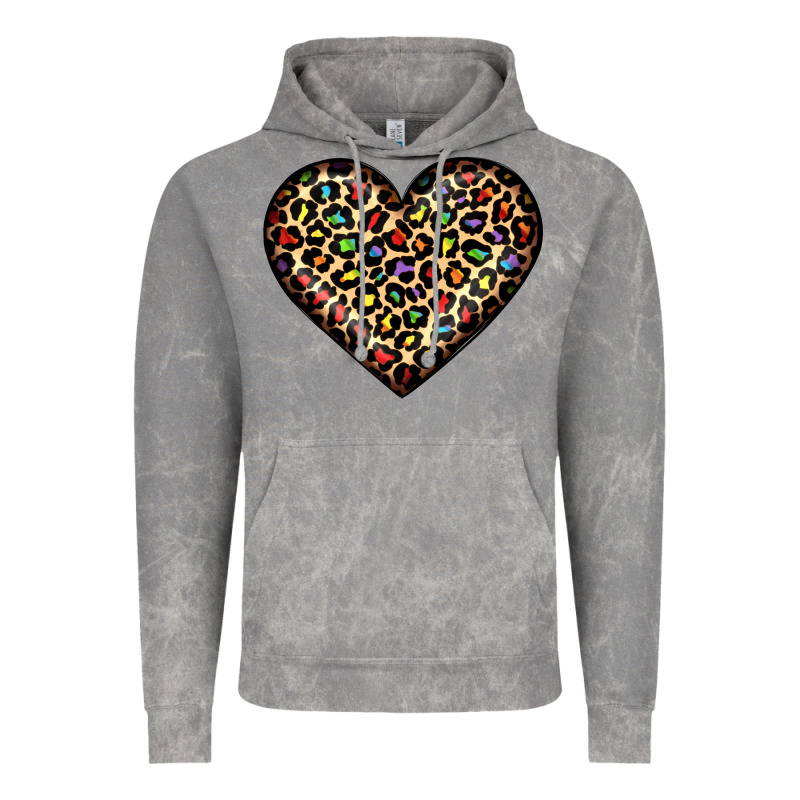 Pride Leopard Heart Vintage Hoodie by JahusDesignShop | Teevron