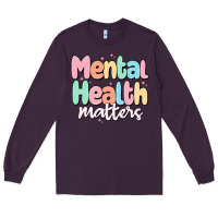 Plum mental health matters Long Sleeve Tee - MaliasSmallBusiness