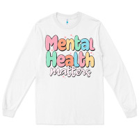 White mental health matters Long Sleeve Tee - MaliasSmallBusiness