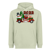 Matcha happy new year 2022 christmas truck with american flag Heavyweight Hoodie - Jasminsmagicworld