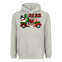 Moon Dust happy new year 2022 christmas truck with american flag Heavyweight Hoodie - Jasminsmagicworld